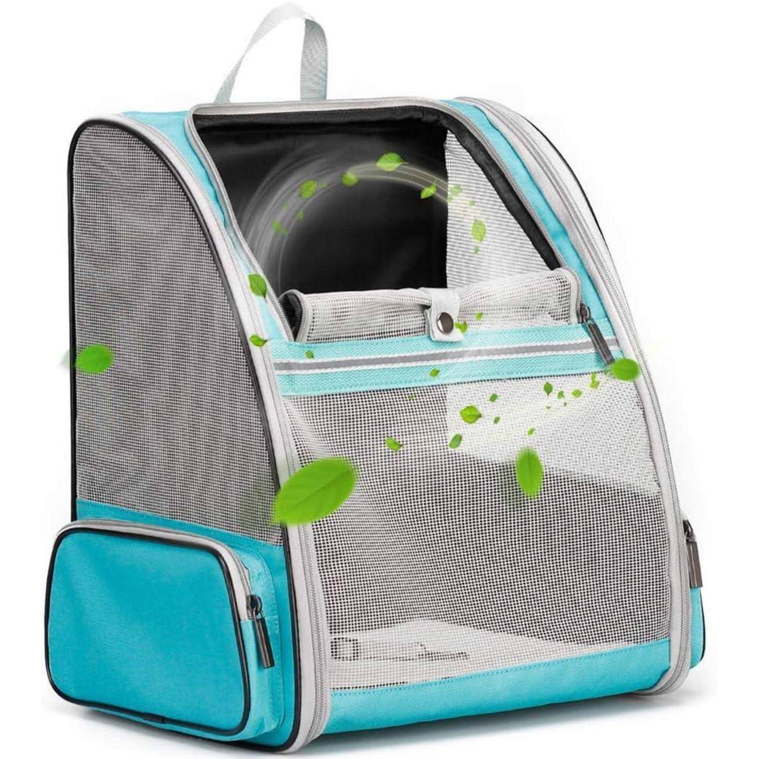 Katzenrucksack Haustiertragerucksack Belüftung grün Belüftungsdesign