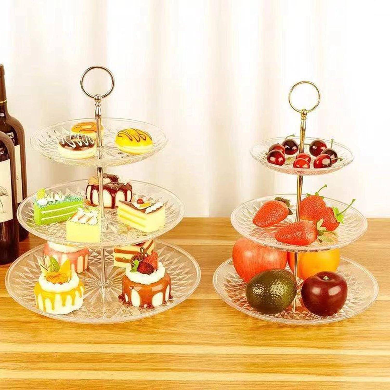 Dessert Stand 3stufig Cupcake Obst Hochzeit Dekoration Transparent