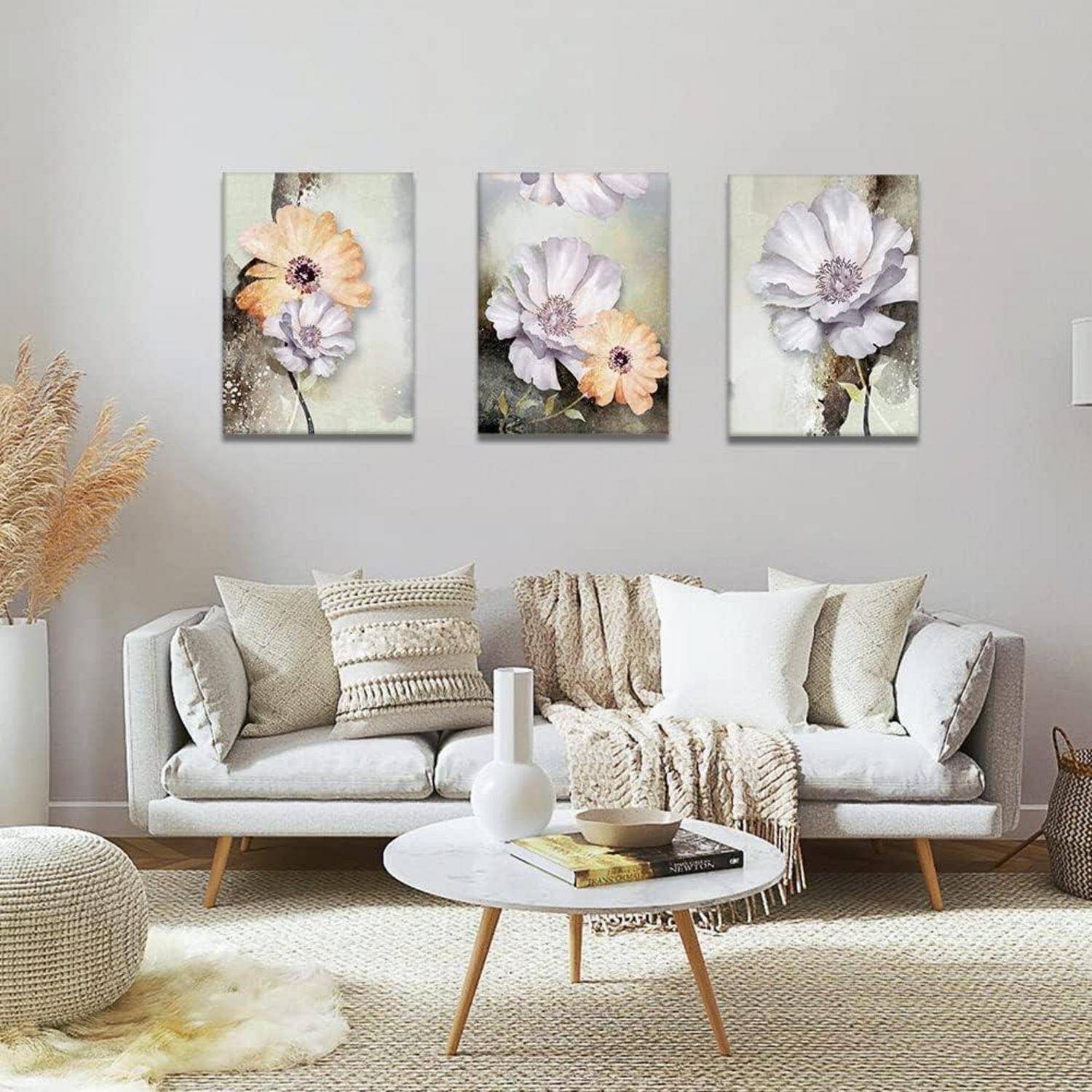 Leinwandbilder 3teilig Blume Kunstdruck 30x40 cm Blume 30x40cm