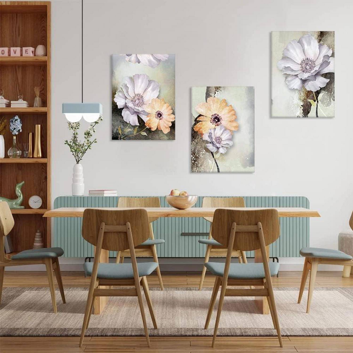 Leinwandbilder 3teilig Blume Kunstdruck 30x40 cm Blume 30x40cm