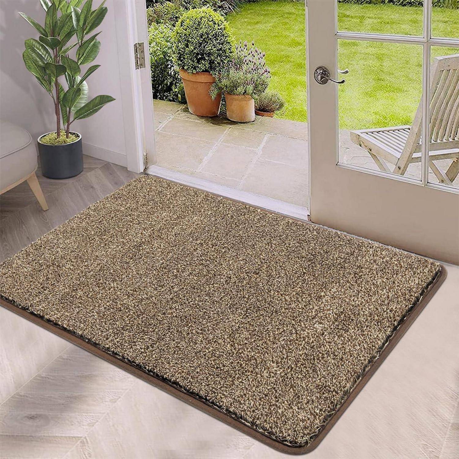 Fußmatte Schmutzfänger Sauberlaufmatte 60x90cm Khaki Braun 60X90cm