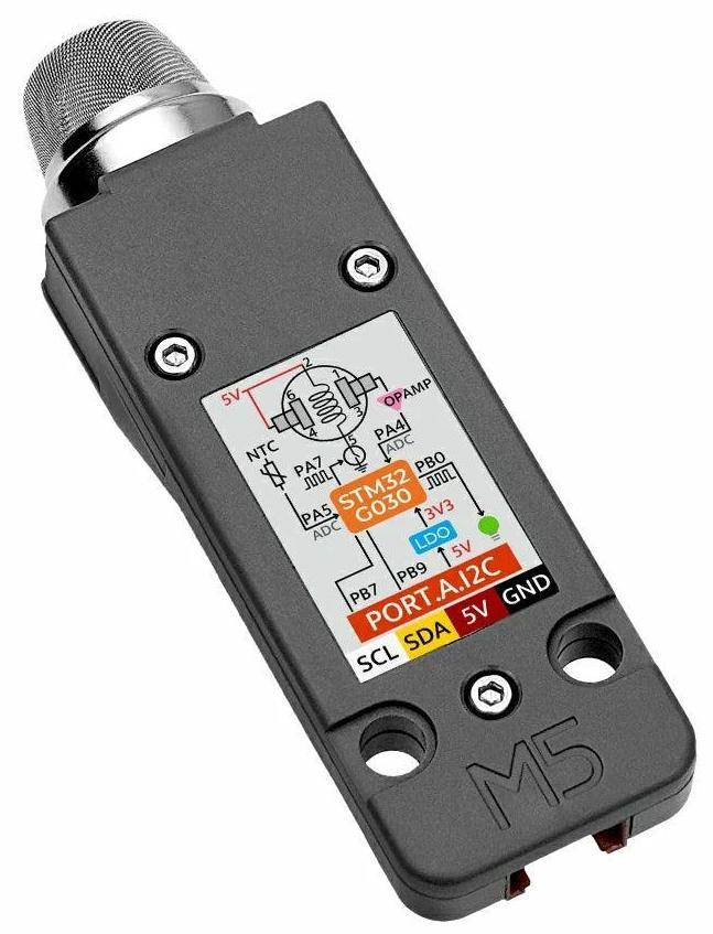 M5Stack MQ-5 Gas Unit, STM32G030, I2C, Methan/Propan-Erkennung, 30010000ppm, Thermistor, I2C, 5V