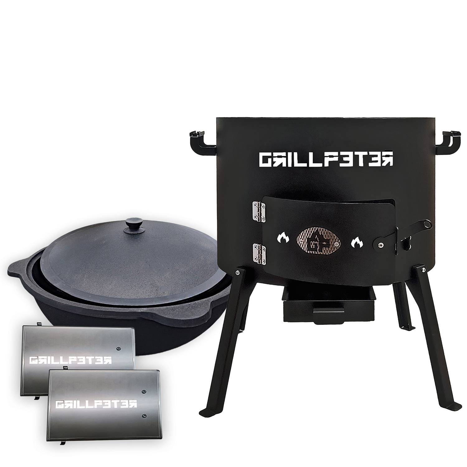 Utschak Nurlan Ø50 cm Kazan 22L Gusseisen Ablageset