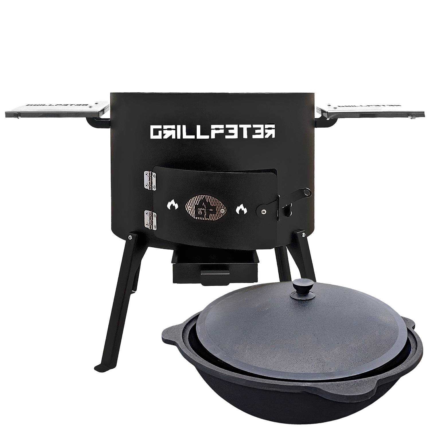 Utschak Nurlan Ø50 cm Kazan 22L Gusseisen Ablageset