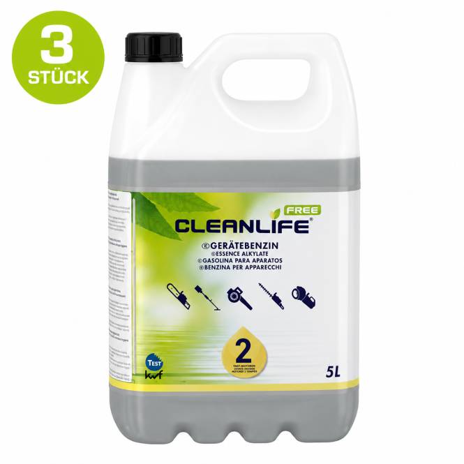 Cleanlife Kostenlos 5-Liter-Reinigungsmittelbehalter mit Griff und schwarzer Kappe, gekennzeichnet mit „3 STÜCK