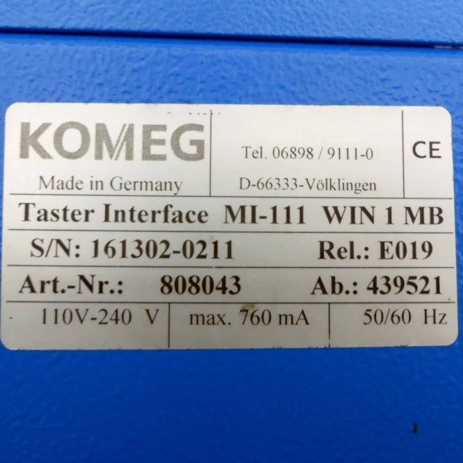 Mitutoyo KOMEG Taster Interface MI-111 WIN 1 MB (808043)
