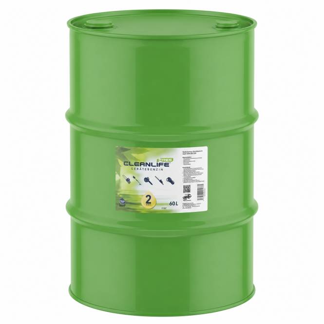 Grüner 60-Liter-Metallfass mit der Aufschrift „CLEANLIFE Green Garden