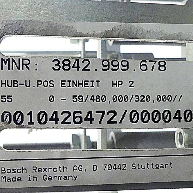 Bosch Hubpositioniereinheit Hub Gestell mit Zylinder (3842 999 678)
