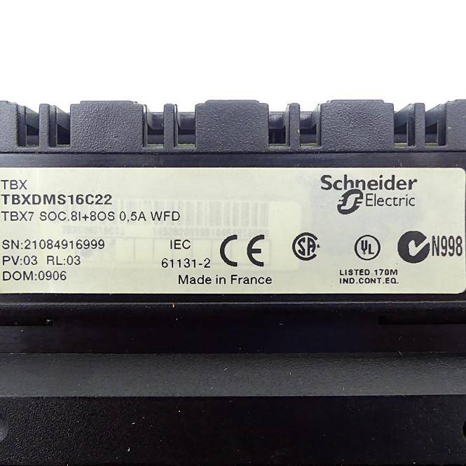 Schneider Electric Schnittstellenmodul TBX7 SOC.8I+8OS 0,5A WFD (TBXDMS16C22)