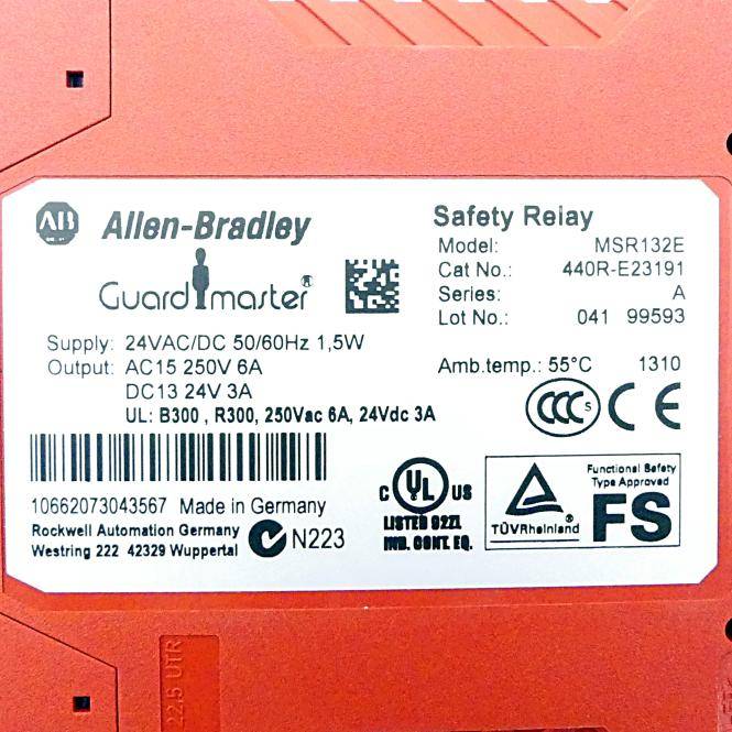 Allen-Bradley Sicherheitsrelais MSR132E (440R-E23191)