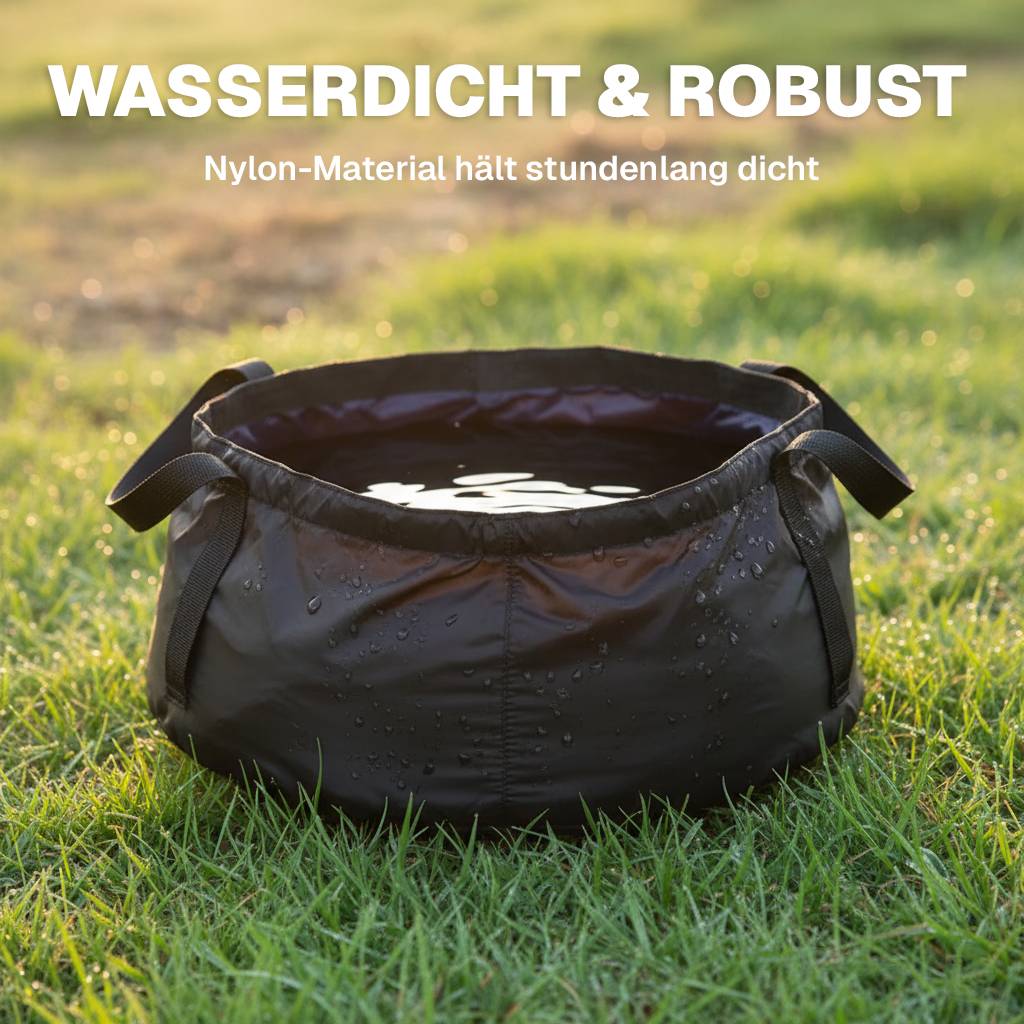 EVOCAMP Faltschüssel Camping, Faltbare Spülschüssel 8,5L, Wasserdicht und hitzebeständig bis 90 °C, Kompakt und platzsparend