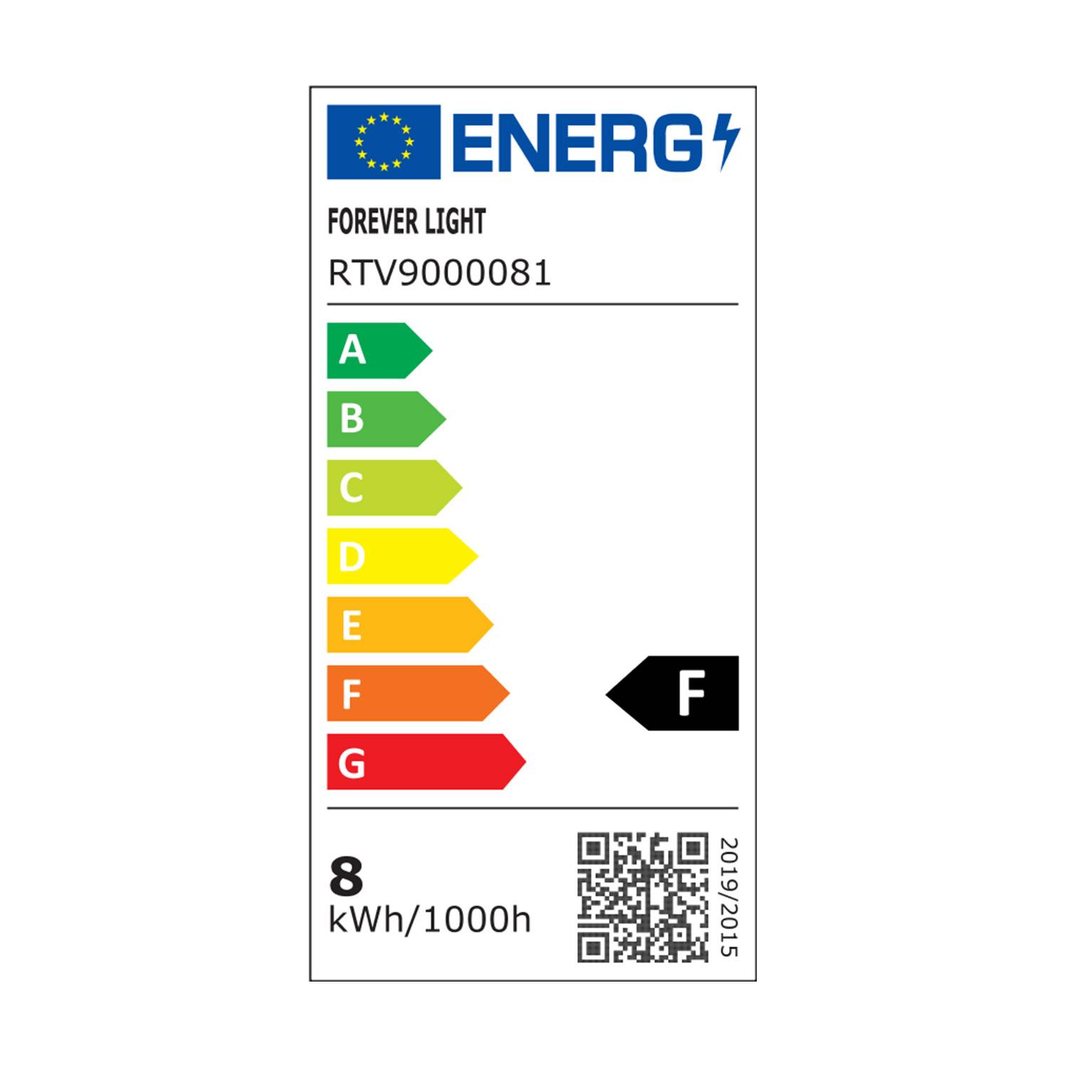 Forever Light LED Lampe RGB E27 A60 8W 850lm Neutralweiß 4000 K Energieklasse F