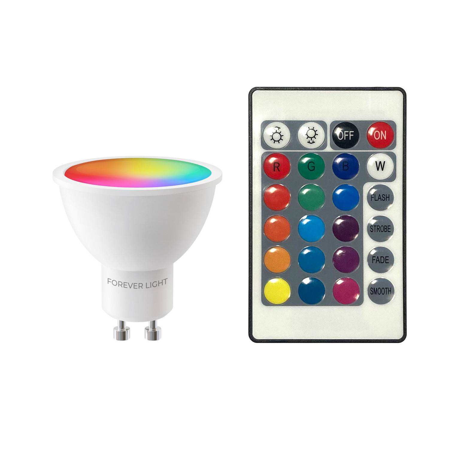 Forever Light LED Lampe RGB GU10 4.8W 440lm Neutralweiß 4000 K Energieklasse F