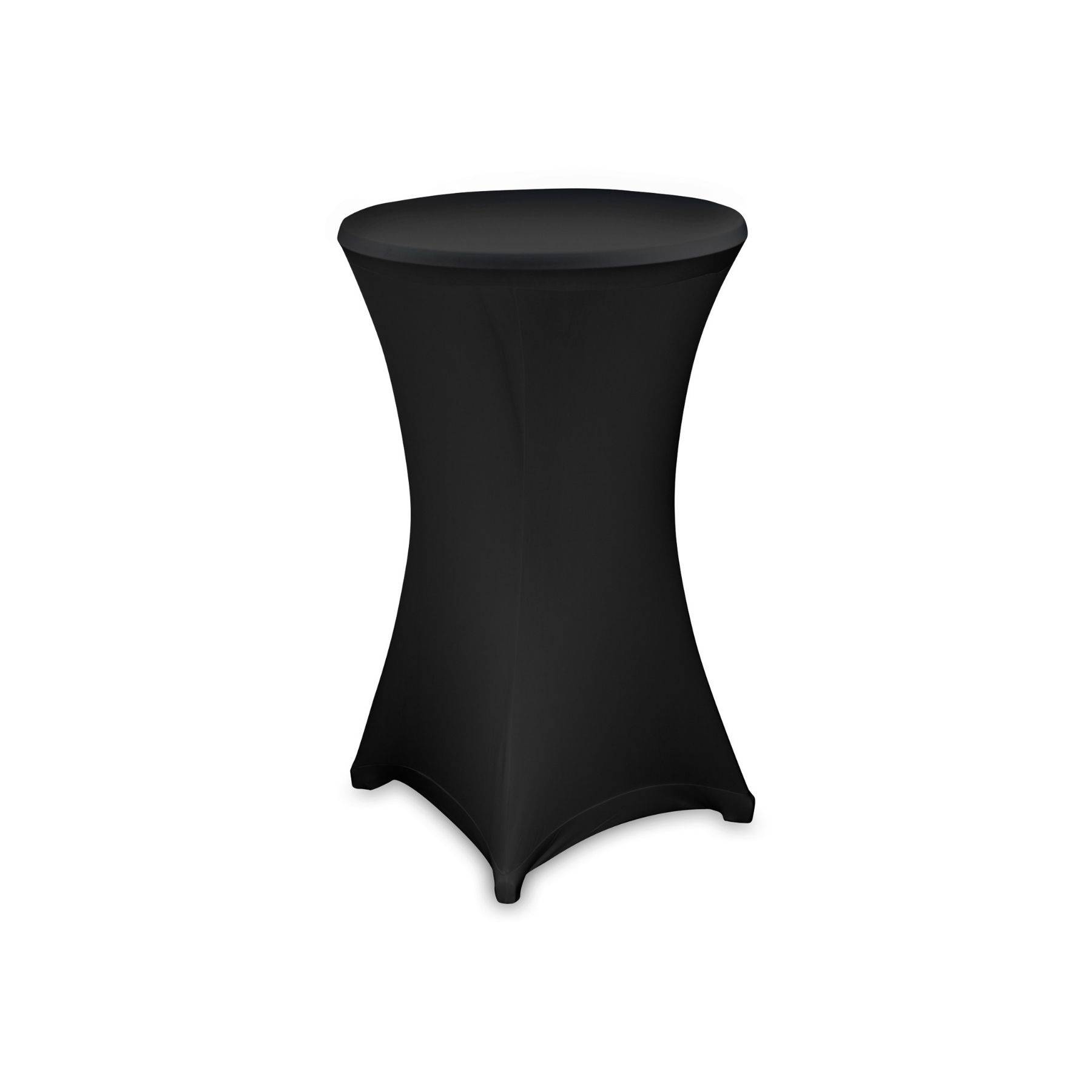 Julido Stehtischhusse Schwarz Ø60cm – Stretch Husse für Hochzeit, Party & Event