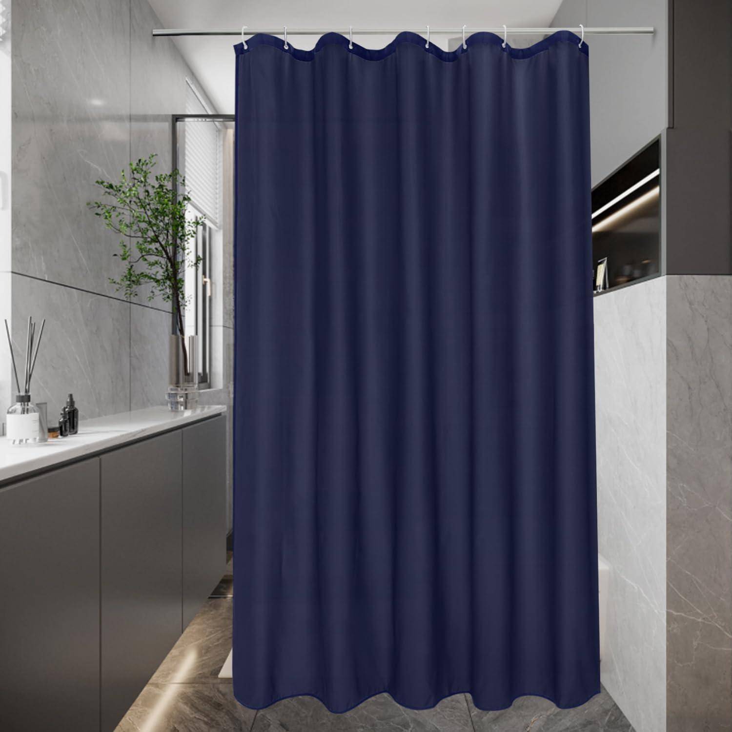 Duschvorhang 100x200 wasserdicht Dunkelblau H200 x B100 cm (1er Pack)