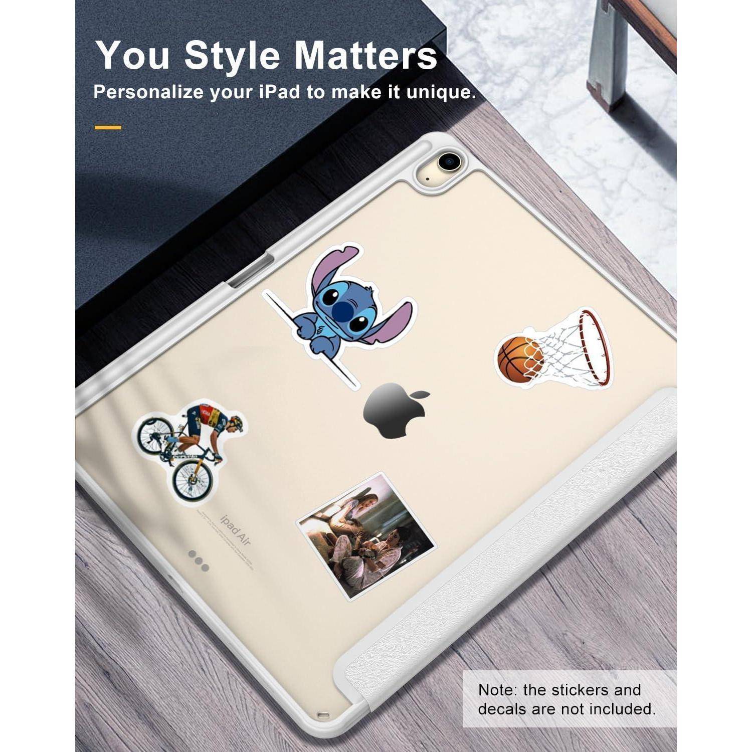 Hülle iPad Air 13 M3 M2 Stifthalter Transparent Auto Schlaf Weiß