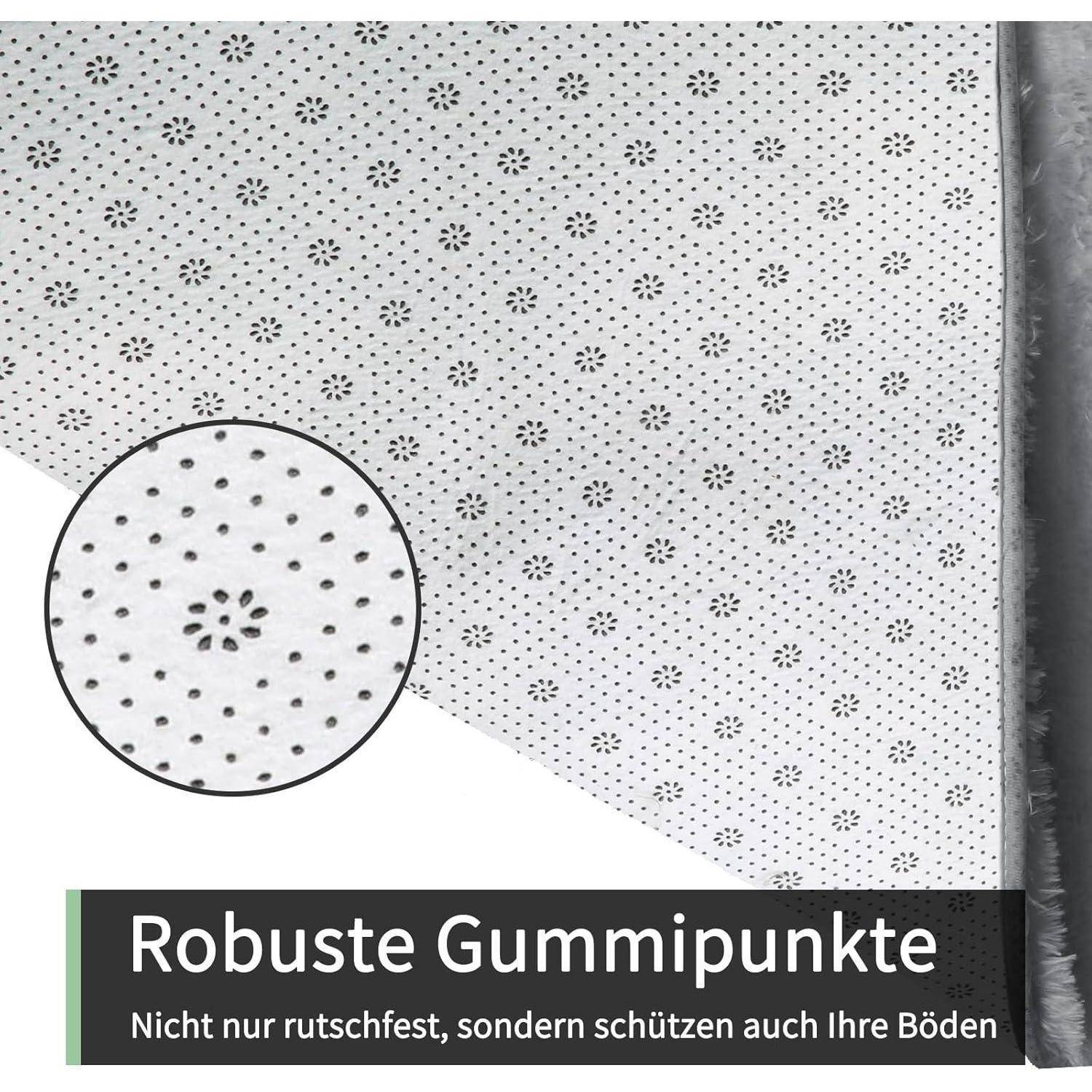 Teppich Hochflor 275x370 Reines Hellgrau 275 x 370 cm Rechteckig