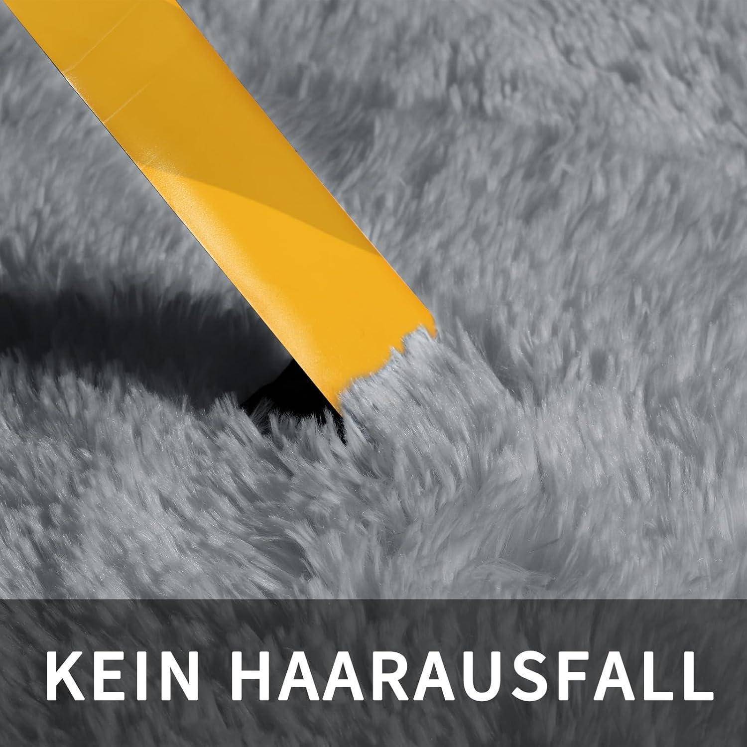 Teppich Hochflor 275x370 Reines Hellgrau 275 x 370 cm Rechteckig