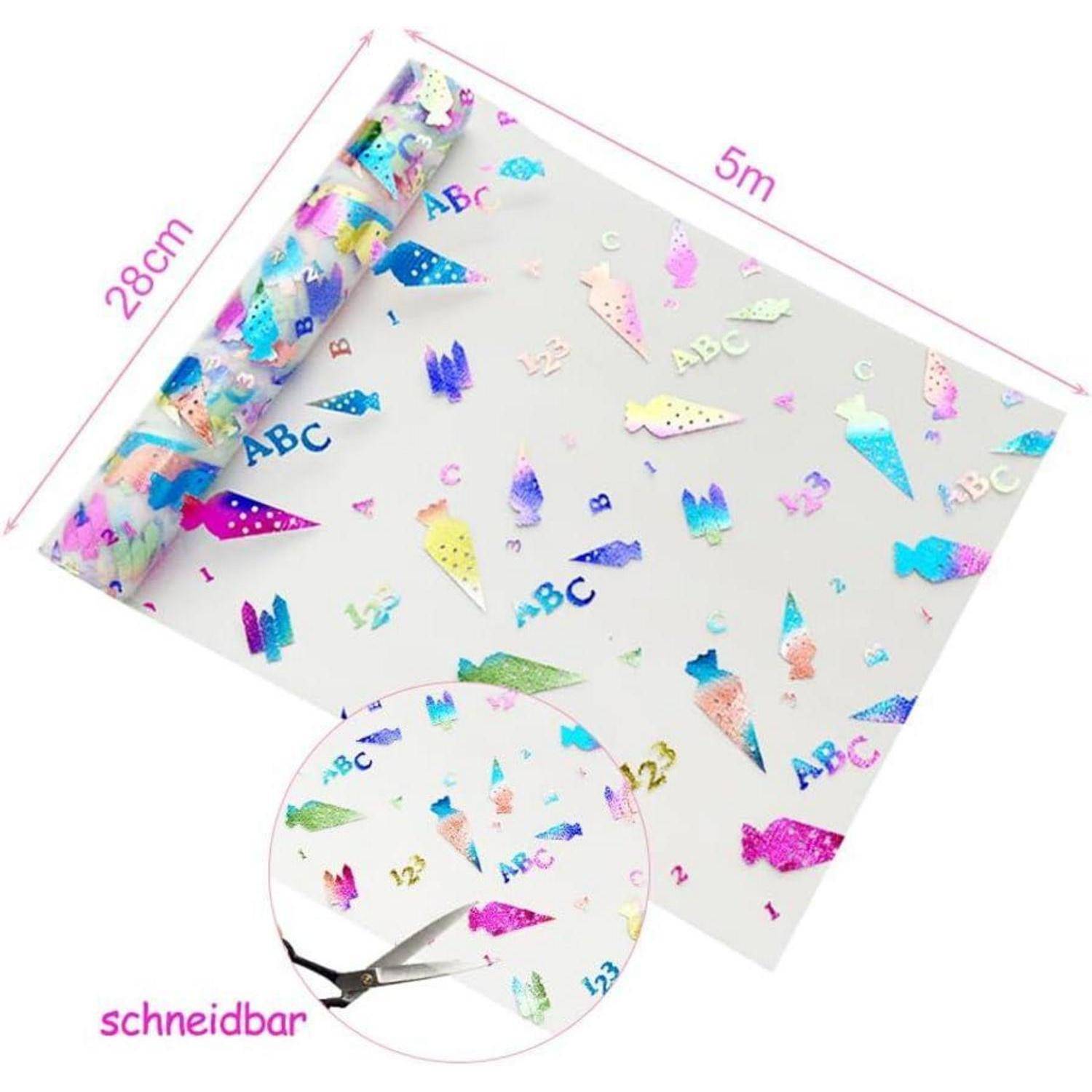 Tischläufer Einschulung Schulanfang Deko Mädchen Junge 28 cm Blau