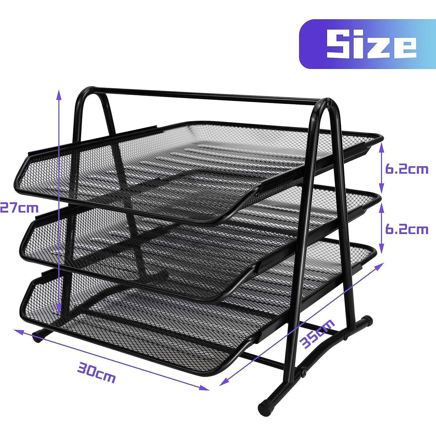 Schiebe-Briefablage Aktenablage Schreibtisch Papierablage Organizer A4