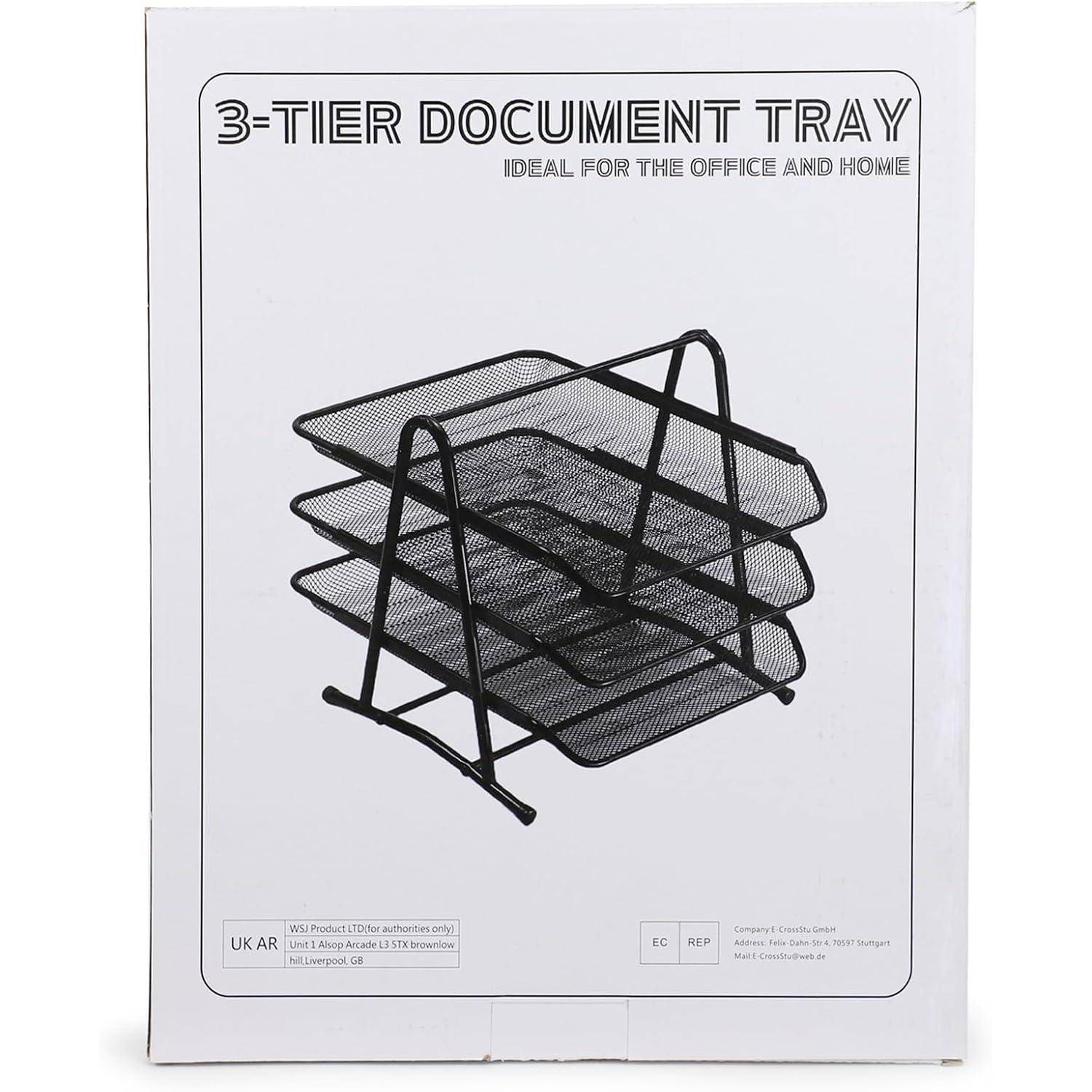 Schiebe-Briefablage Aktenablage Schreibtisch Papierablage Organizer A4