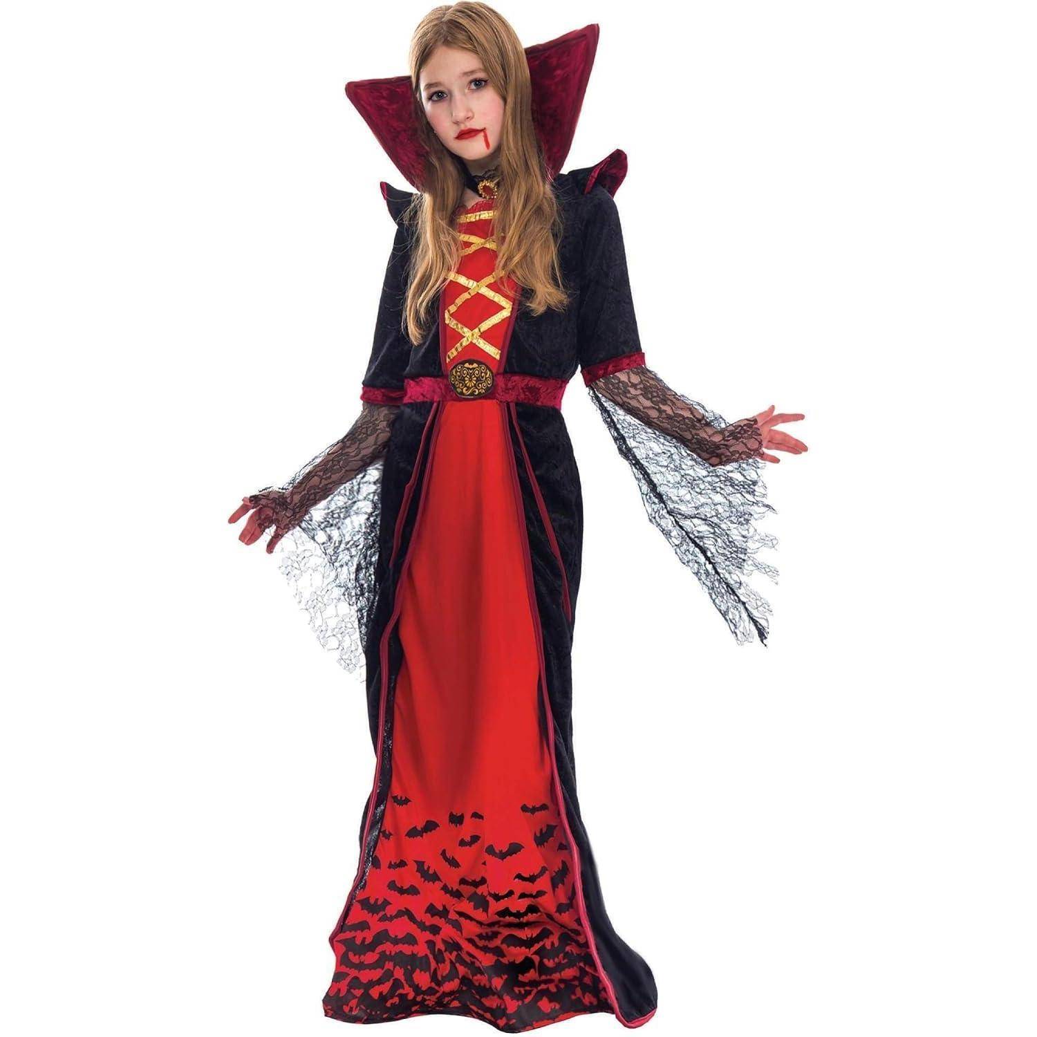 Kostüm Vampirin Mädchen Halloween Set Queen Party X Large 12 14 Jahre
