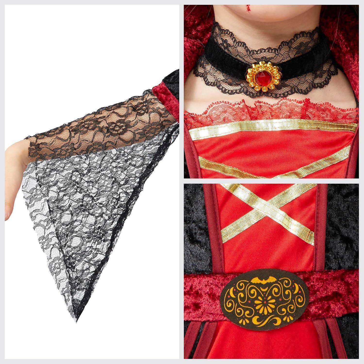 Kostüm Vampirin Mädchen Halloween Set Queen Party X Large 12 14 Jahre