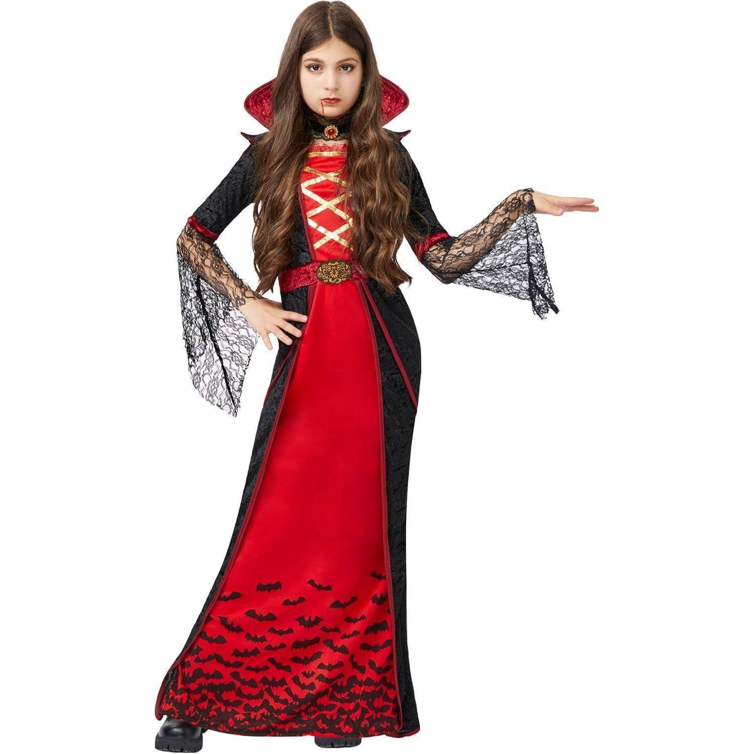 Kostüm Vampirin Mädchen Halloween Set Queen Party X Large 12 14 Jahre