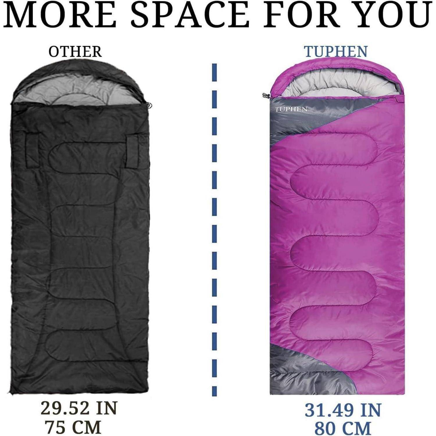 Schlafsack 3-4 Jahreszeiten Camping Erwachsene Kinder wasserdicht