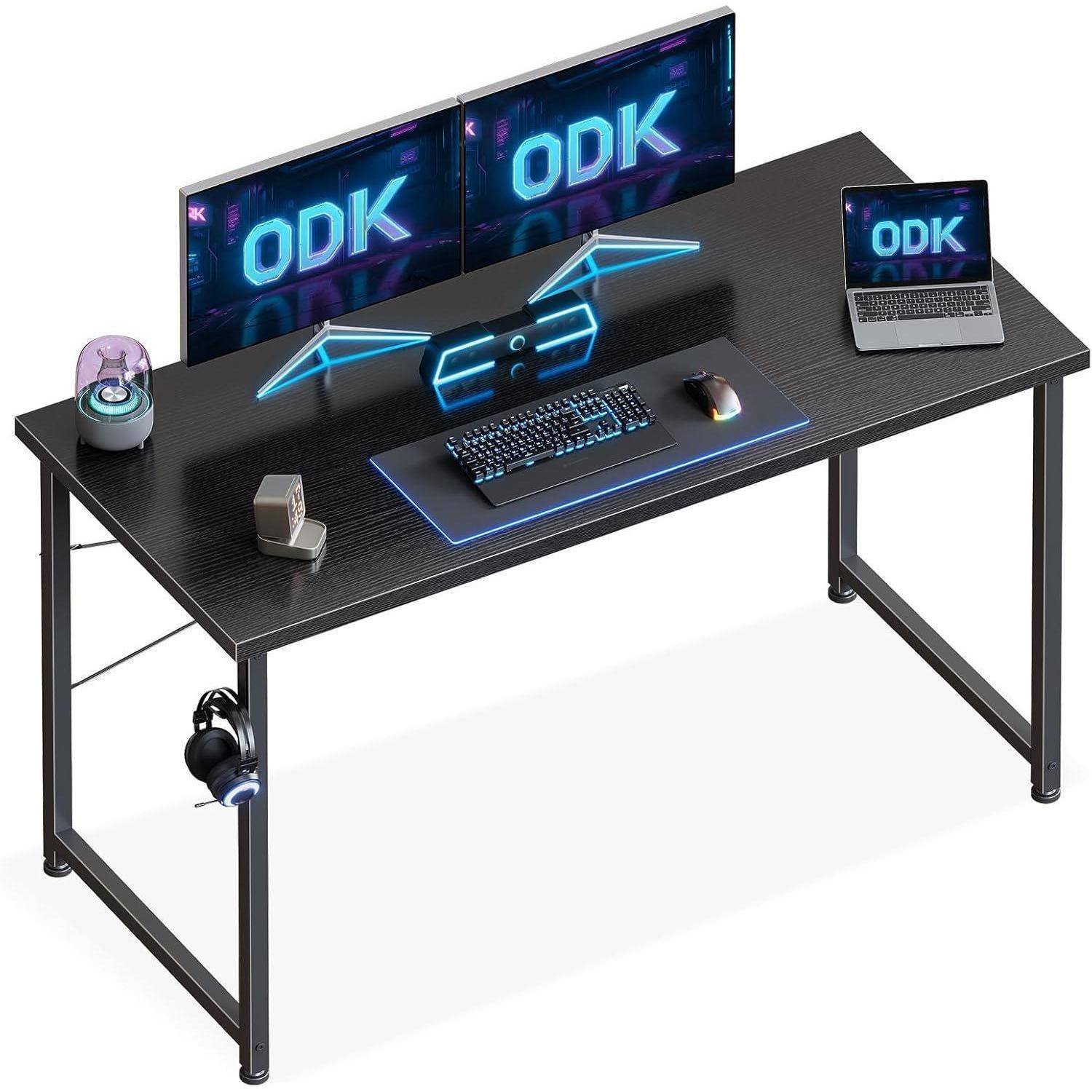 ODK Schreibtisch Schwarz 120x50x74cm PC Arbeitszimmer Büro Tisch