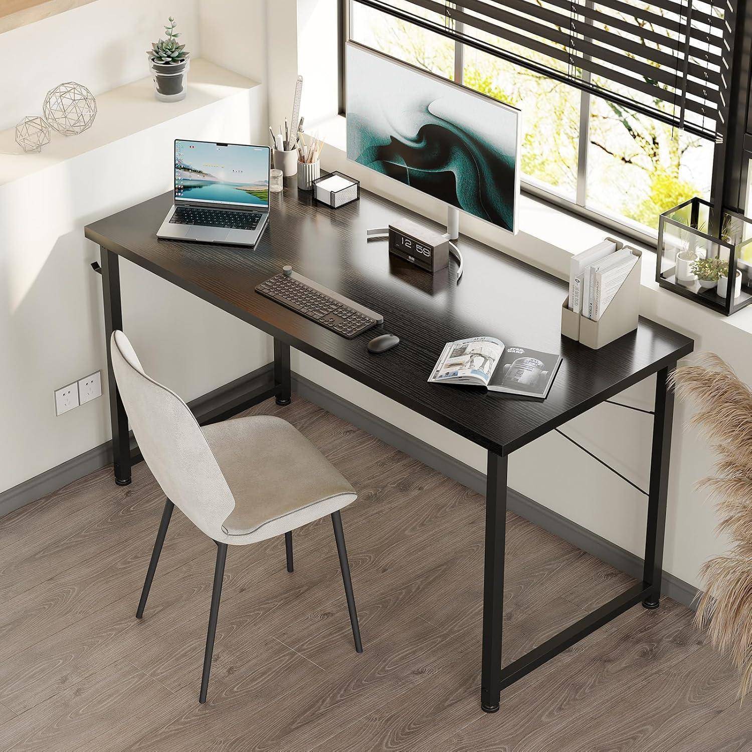 ODK Schreibtisch Schwarz 120x50x74cm PC Arbeitszimmer Büro Tisch