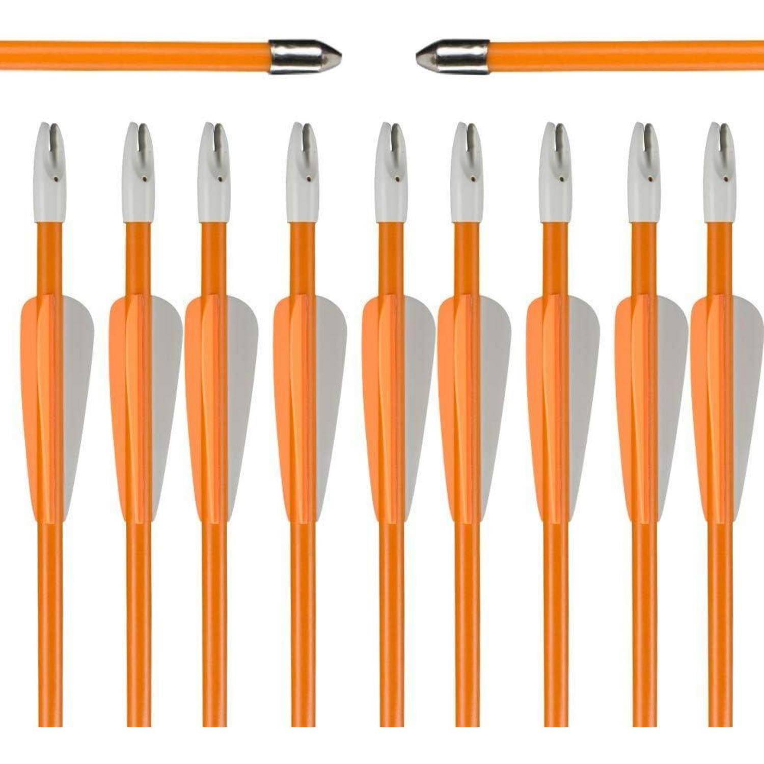Pfeile Bogenschießen 28/26 Zoll Fiberglas Übungspfeile Anfänger Bogen