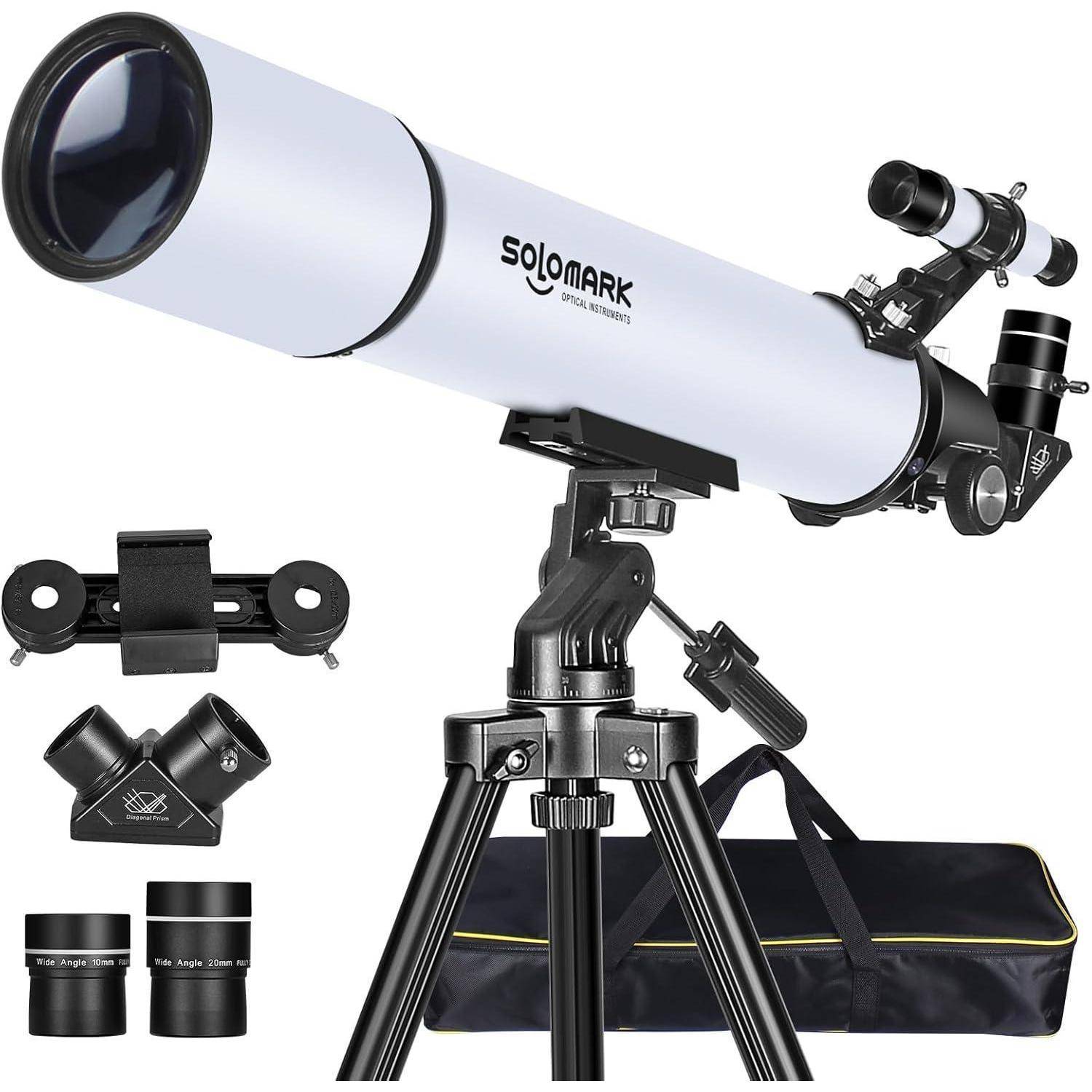 Teleskop 80mm 900mm Refraktor Astronomie Kinder-Anfänger Tragetasche
