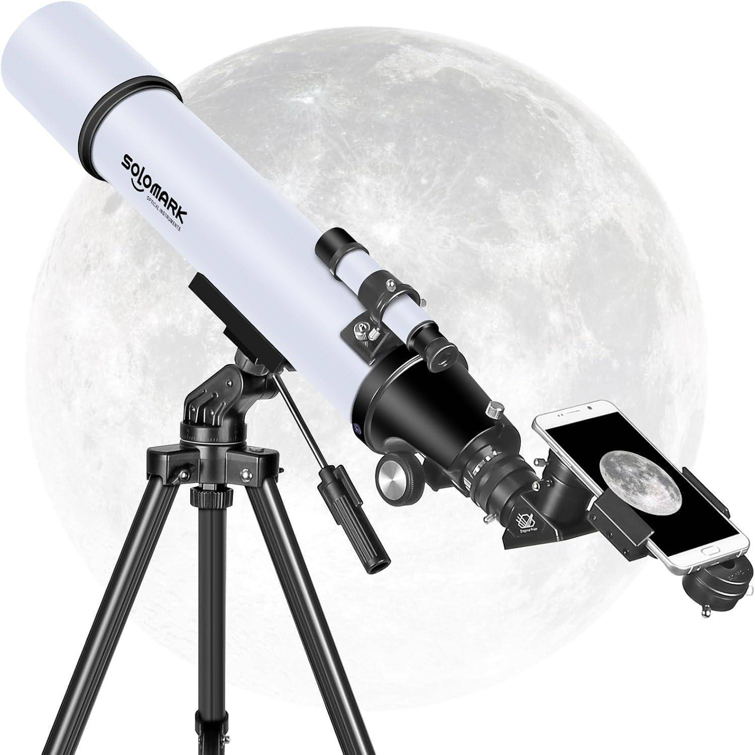 Teleskop 80mm 900mm Refraktor Astronomie Kinder-Anfänger Tragetasche
