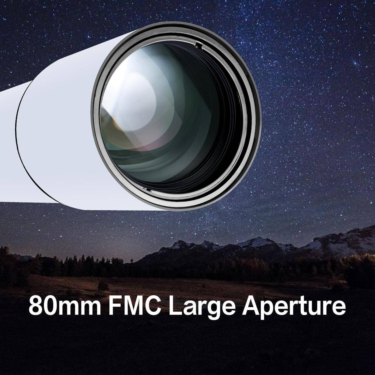 Teleskop 80mm 900mm Refraktor Astronomie Kinder-Anfänger Tragetasche