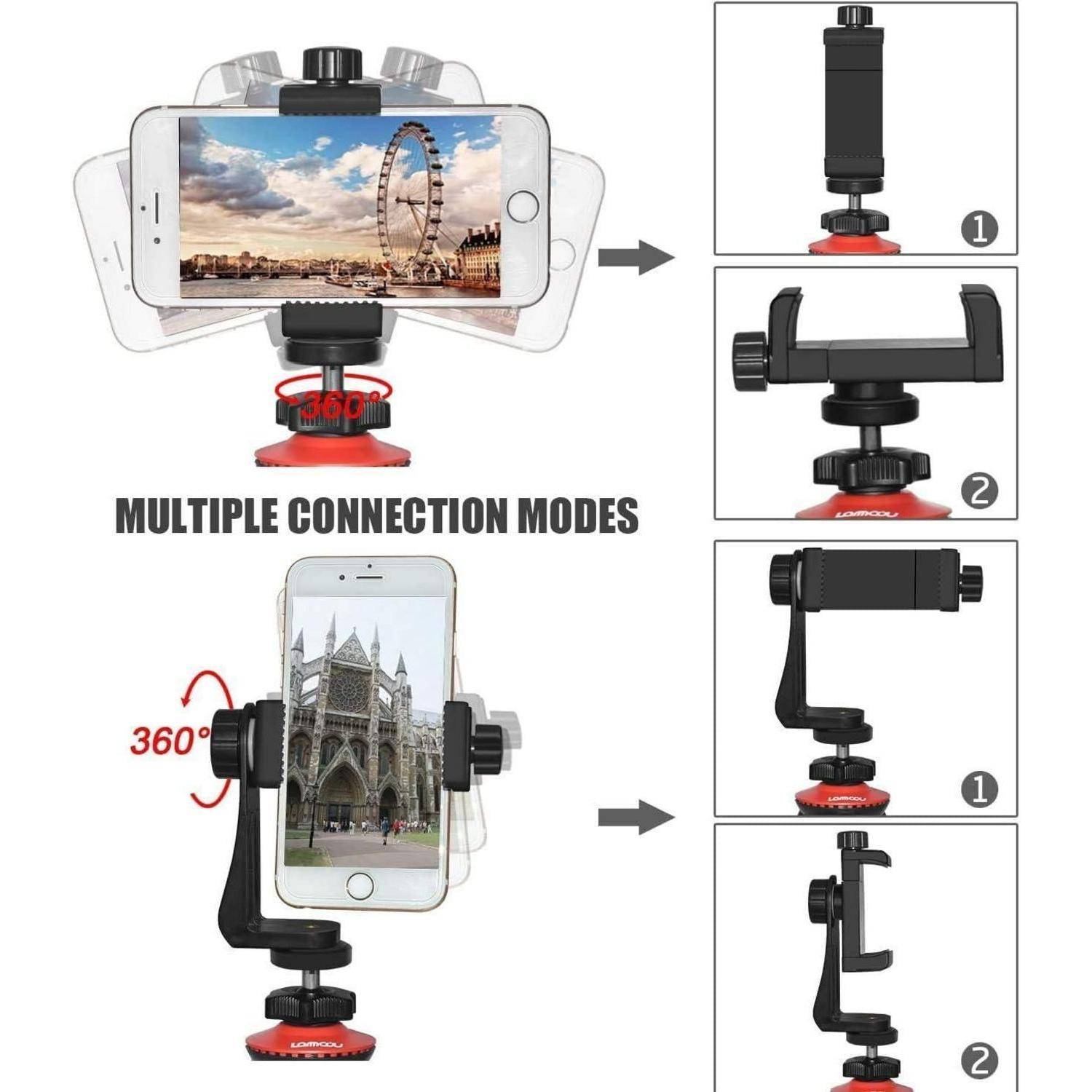 Stativhandyhalterung Handy Halterung Adapter Zubehör für Stativ Selfie
