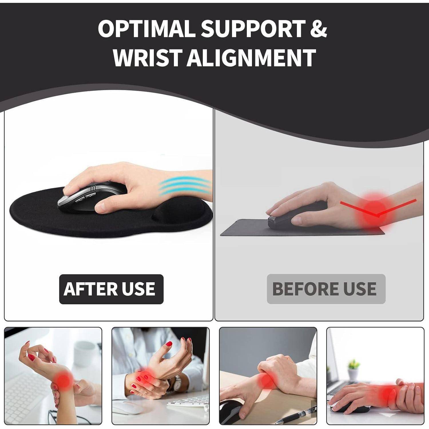 Ergonomisches Mauspad mit Gelkissen und Handauflage für Laptop Gaming