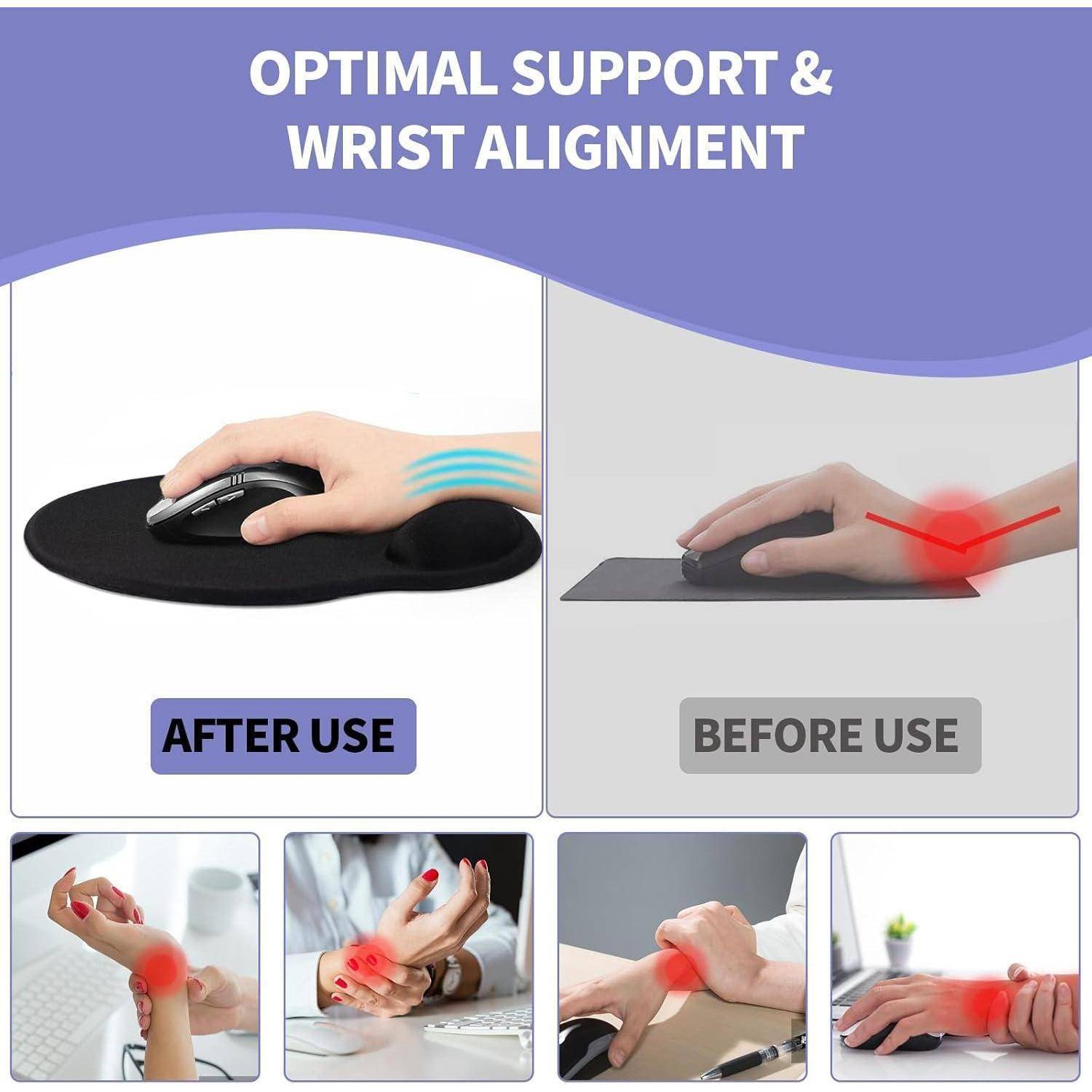 Ergonomisches Mousepad mit Handauflage und Gelkissen