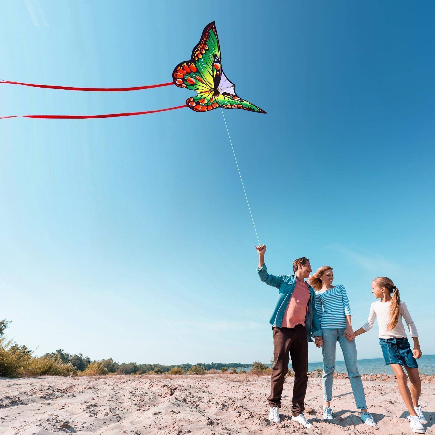 Schmetterling Drachen flugdrachen für Kinder und Erwachsene 120x95cm