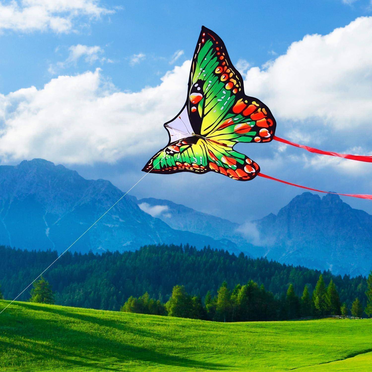 Schmetterling Drachen flugdrachen für Kinder und Erwachsene 120x95cm