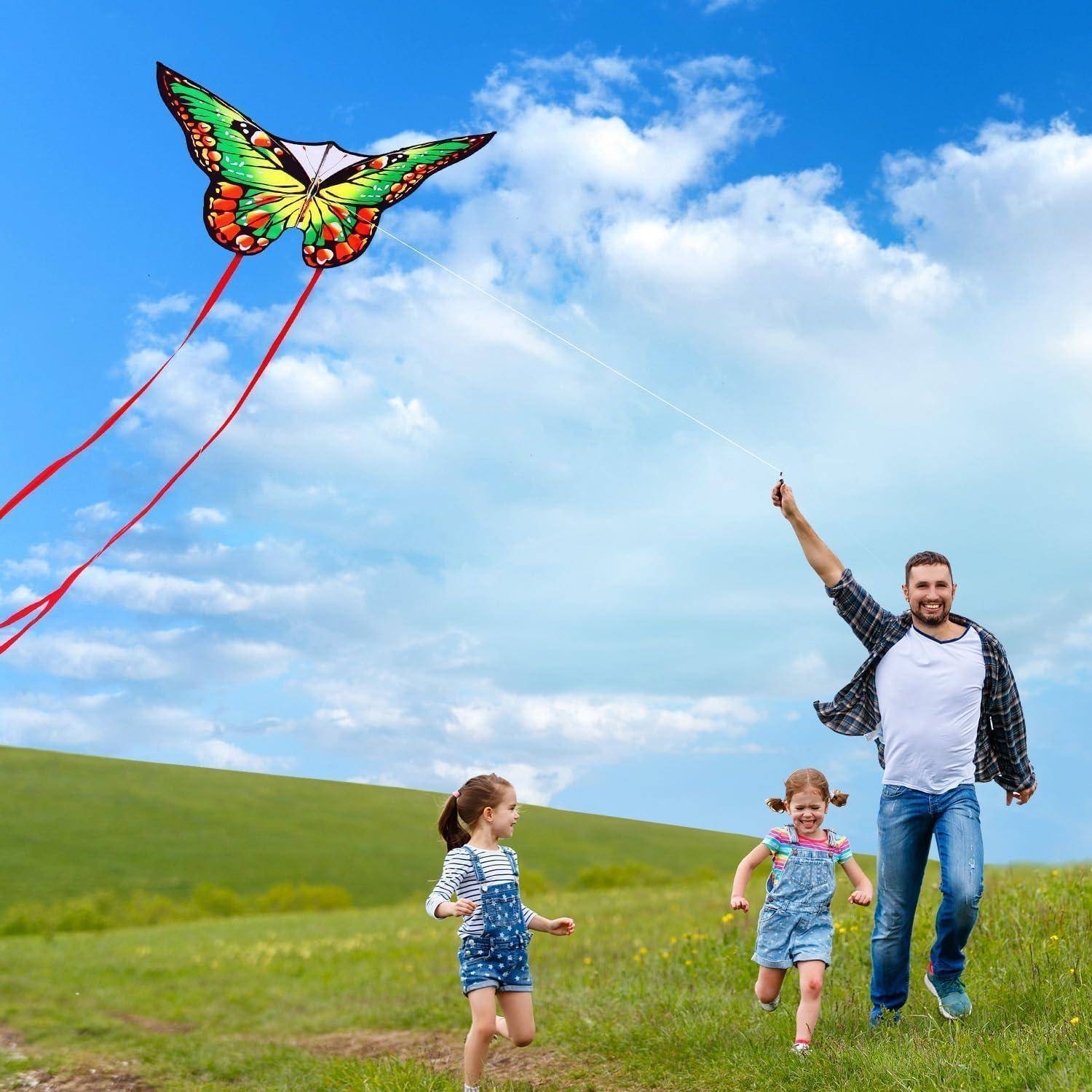 Schmetterling Drachen flugdrachen für Kinder und Erwachsene 120x95cm