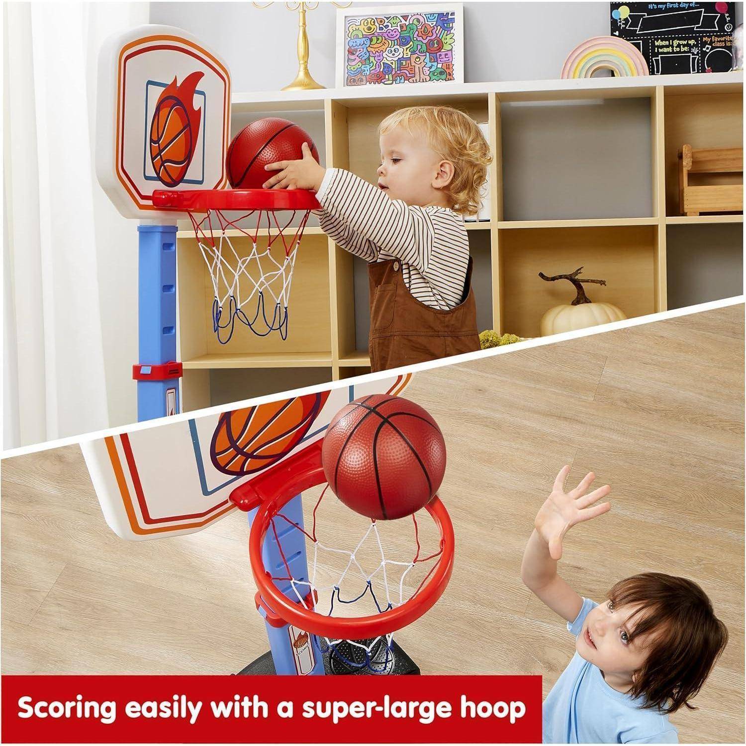 Kinder Basketballkorb mit Ständer Höhenverstellbarer Mini