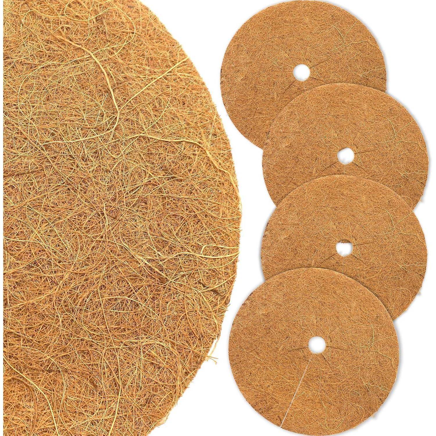 Kokosmatte 40cm Winterschutz Pflanzen Mulchscheibe 4 Stück