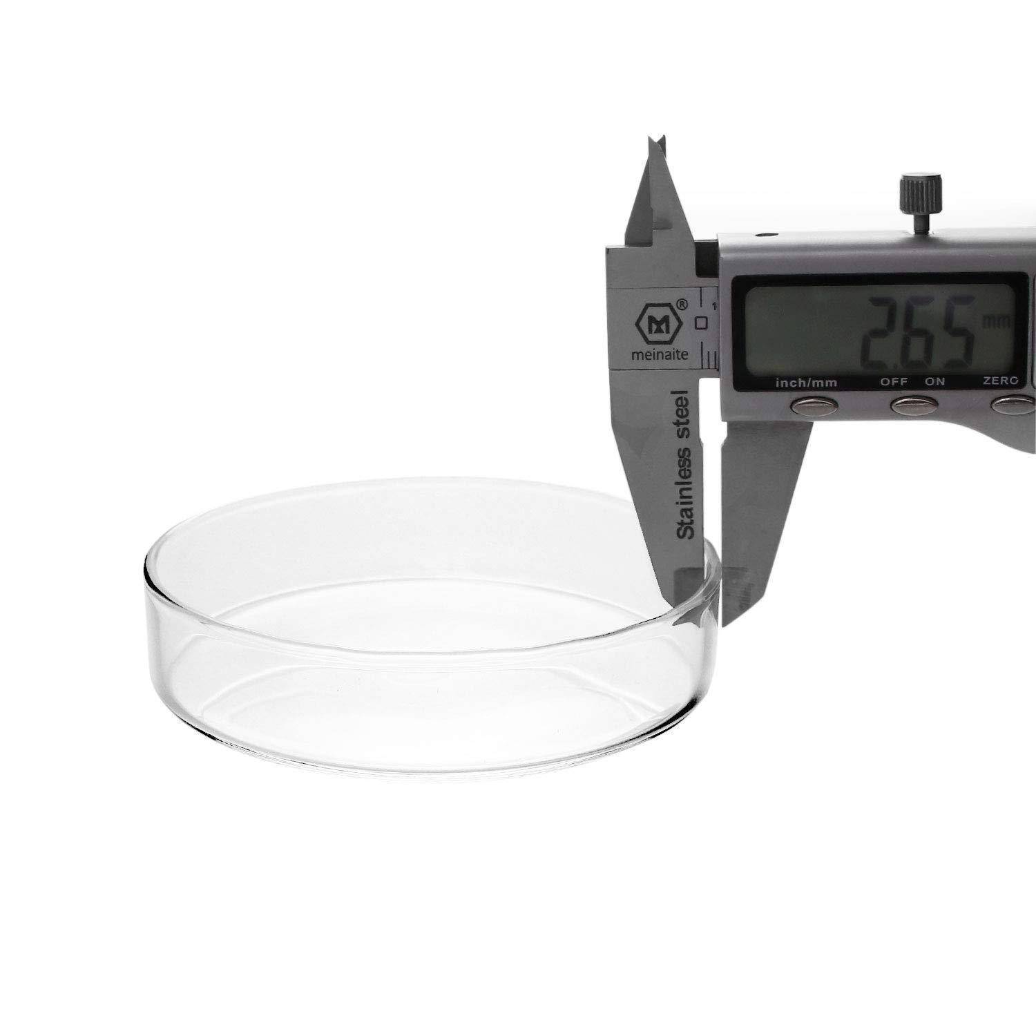 Glas Petrischalen mit Deckel Sterilisiert 90mm x 20mm, 5 Stück