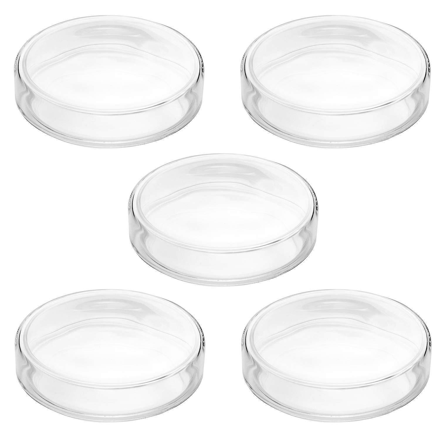 Glas Petrischalen mit Deckel Sterilisiert 90mm x 20mm, 5 Stück