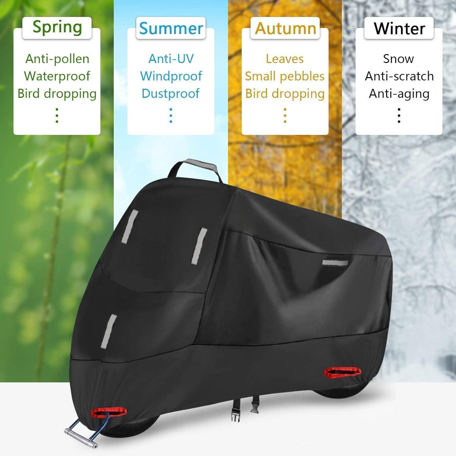 Motorradabdeckung 300D Outdoor Wasserdicht Reflektorstreifen