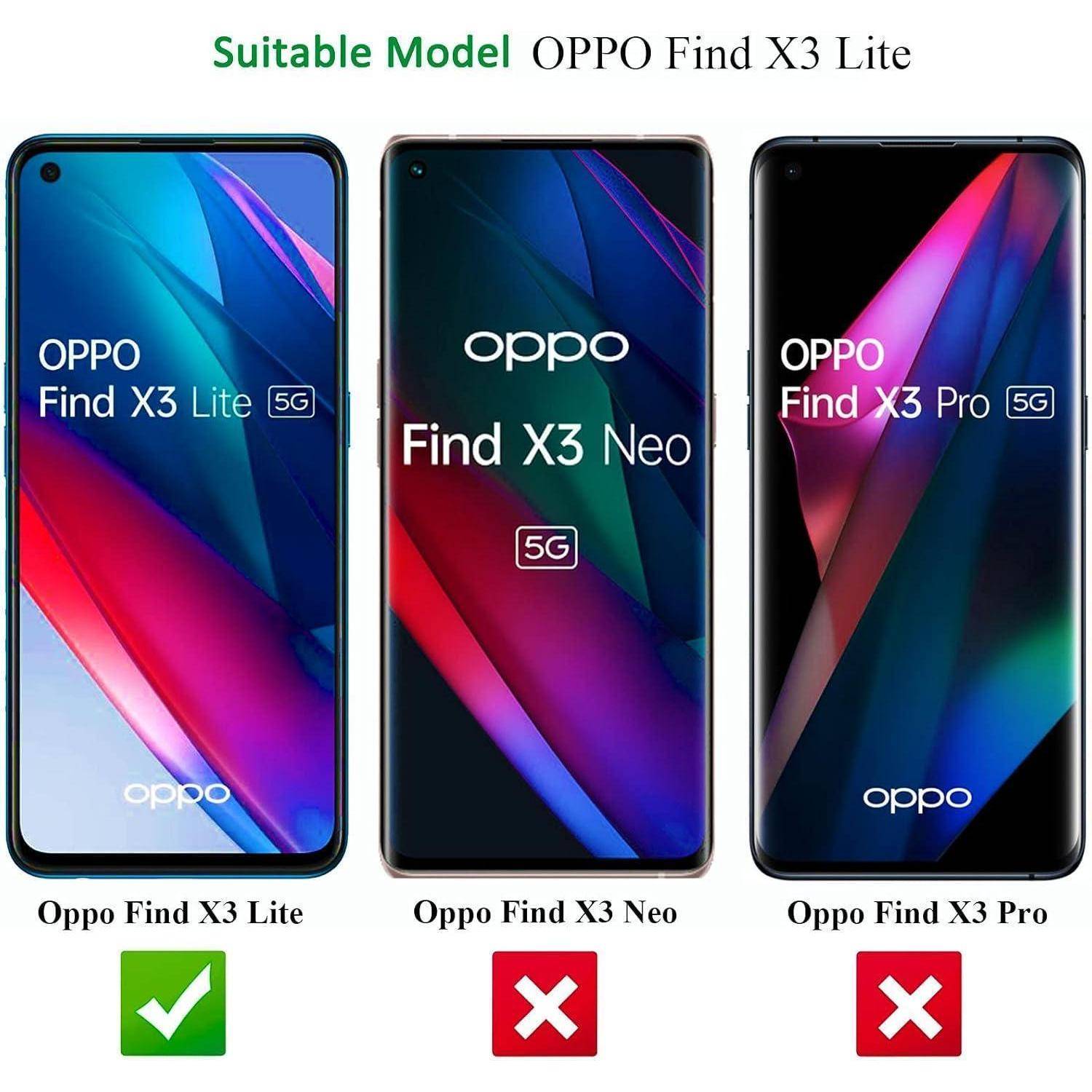 Panzer Schutz Glas für Oppo Find X3 Lite 2 Stück 9H Härte Ultra-klar