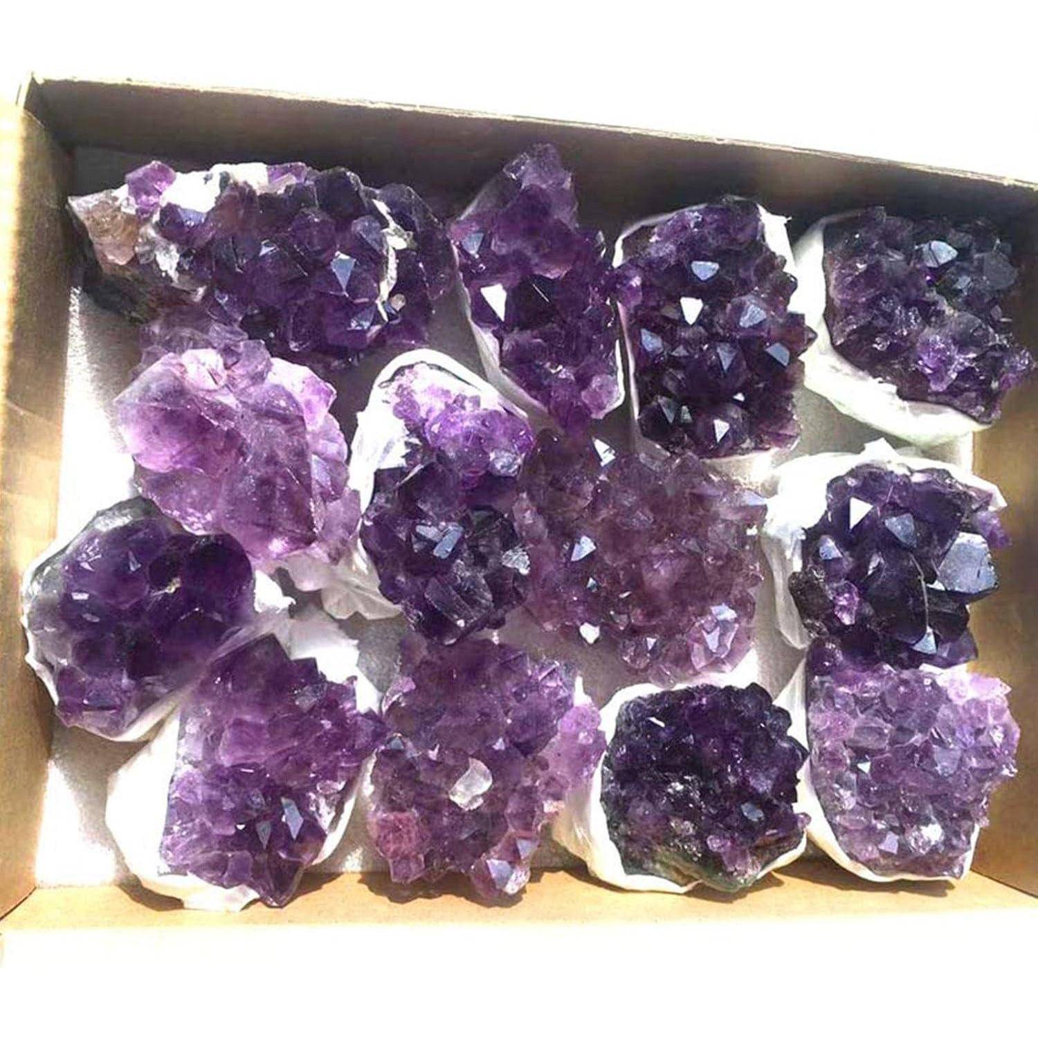 1,8 Pfund Schwere Amethyst-Cluster Naturale Rohe Geode Bergkristall
