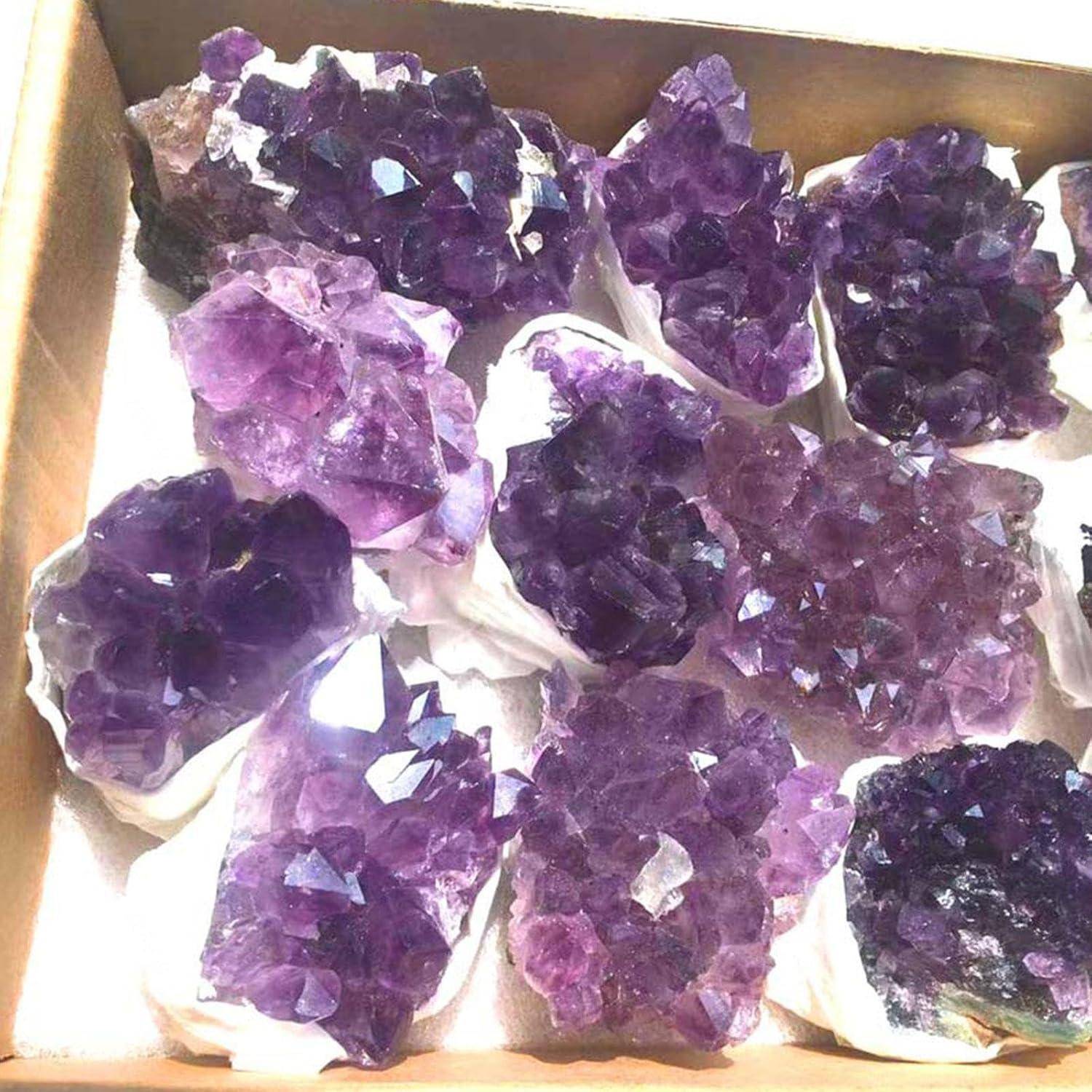 1,8 Pfund Schwere Amethyst-Cluster Naturale Rohe Geode Bergkristall