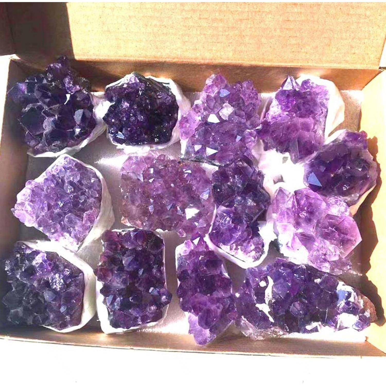 1,8 Pfund Schwere Amethyst-Cluster Naturale Rohe Geode Bergkristall
